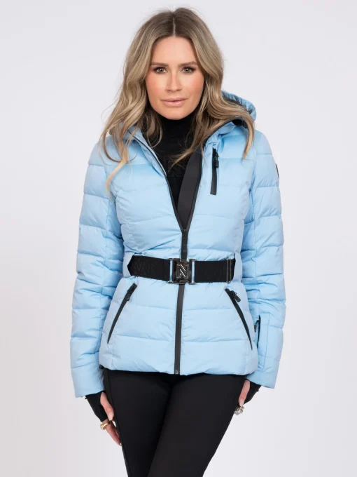 Ski jas met capuchon en elastische riem