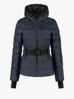 Ski jas met capuchon en elastische riem