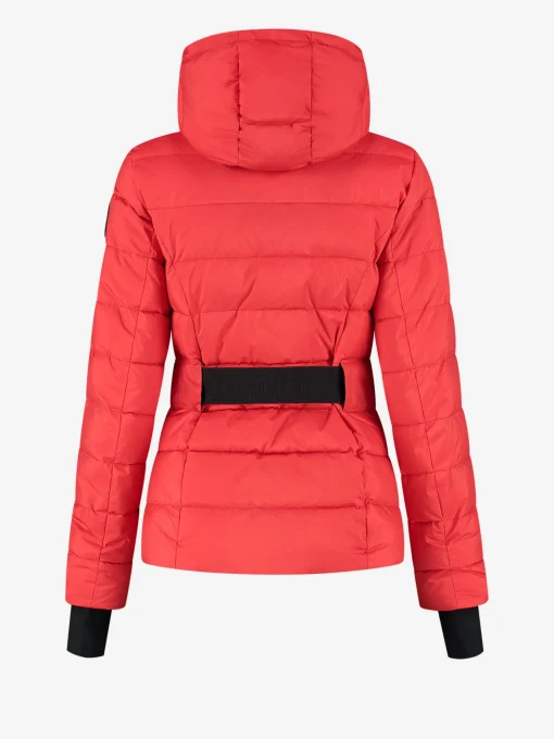 Ski jas met capuchon en elastische riem