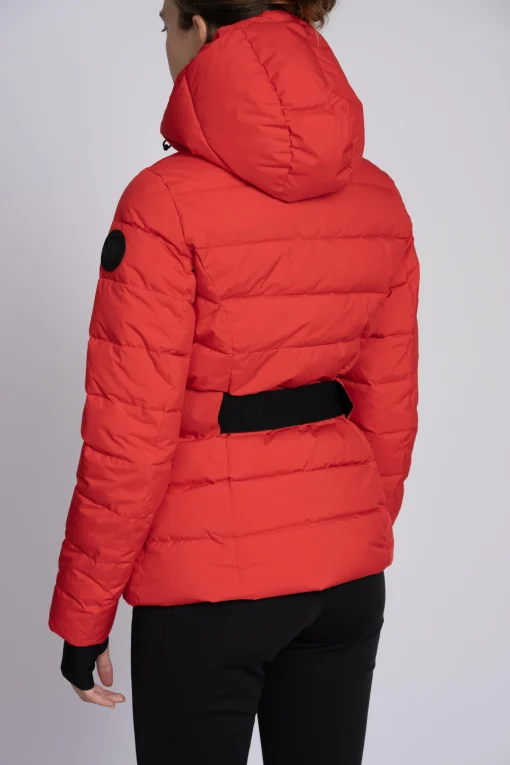 Ski jas met capuchon en elastische riem