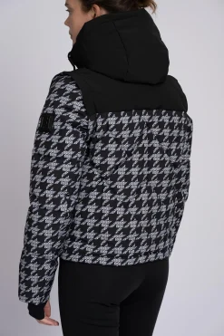 Ski jas met logo patroon en afneembare mouwen