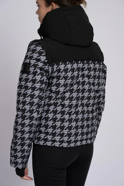 Ski jas met logo patroon en afneembare mouwen