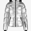 Ski jas met metallic look