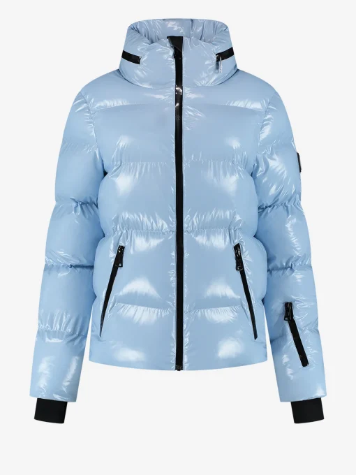 Ski jas met metallic look