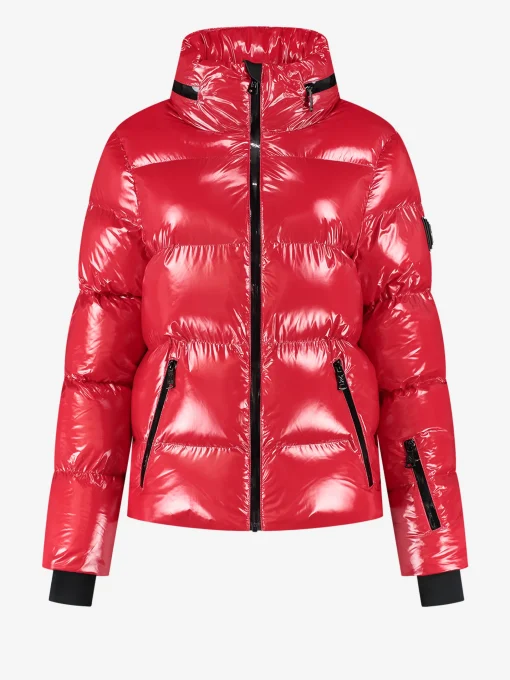 Ski jas met metallic look