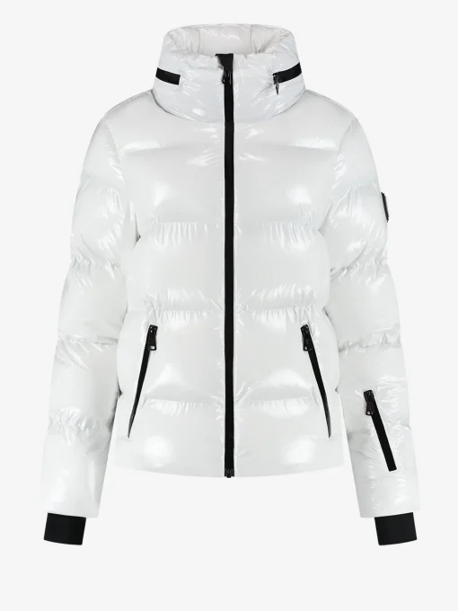 Ski jas met metallic look
