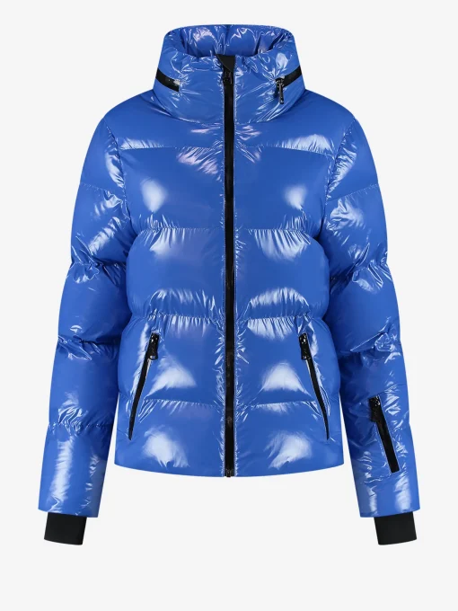 Ski jas met metallic look