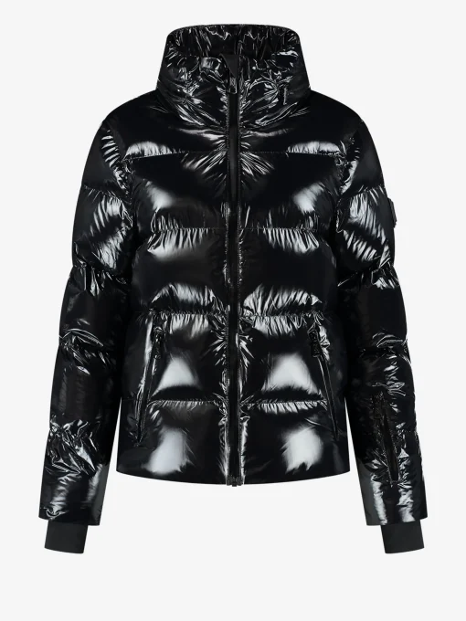 Ski jas met metallic look