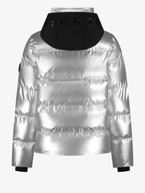 Ski jas met metallic look