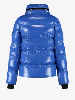 Ski jas met metallic look