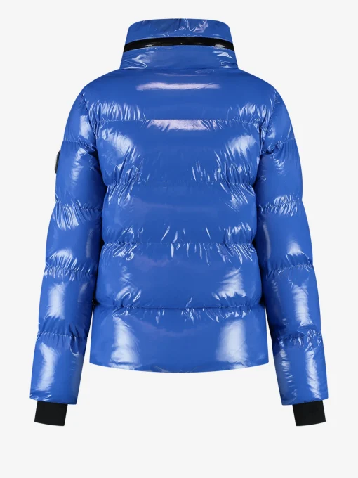 Ski jas met metallic look