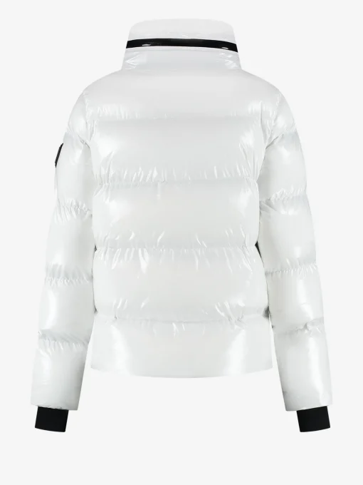 Ski jas met metallic look