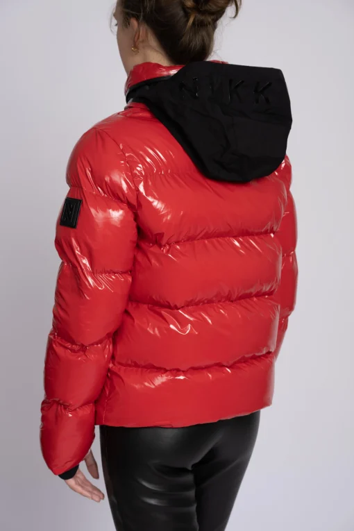 Ski jas met metallic look
