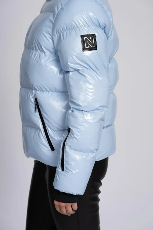 Ski jas met metallic look