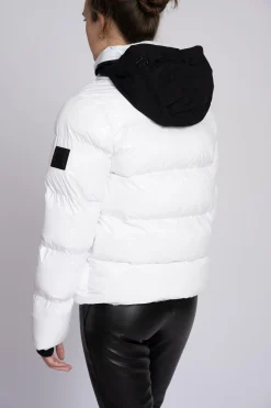 Ski jas met metallic look
