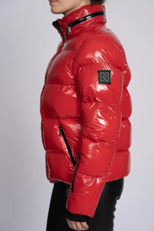 Ski jas met metallic look