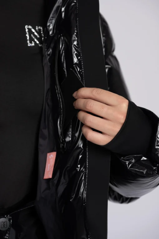 Ski jas met metallic look