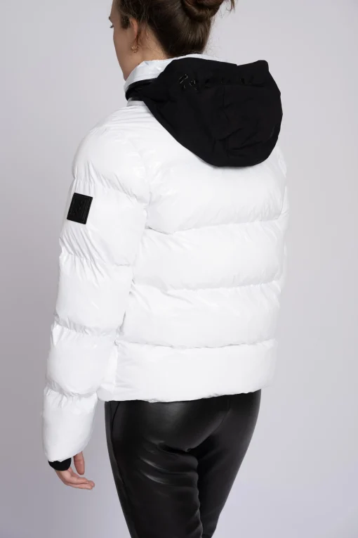 Ski jas met metallic look