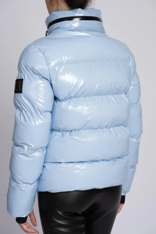 Ski jas met metallic look