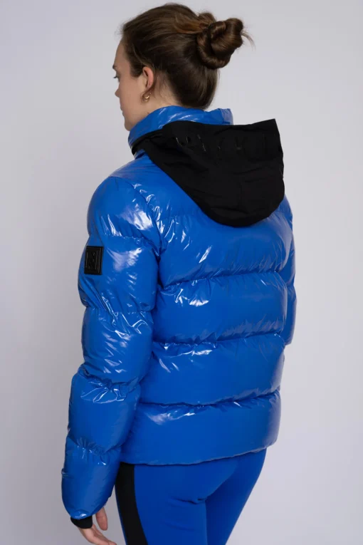 Ski jas met metallic look