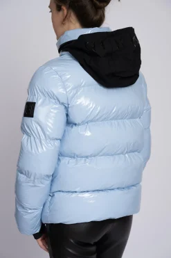 Ski jas met metallic look