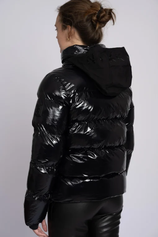Ski jas met metallic look