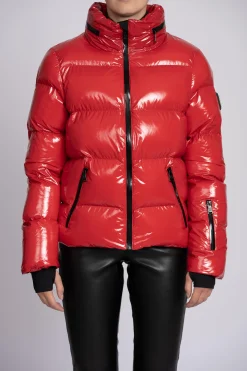 Ski jas met metallic look