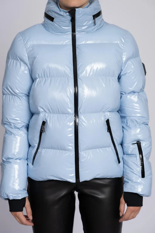 Ski jas met metallic look