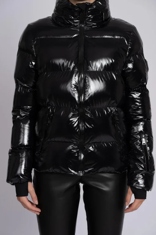 Ski jas met metallic look
