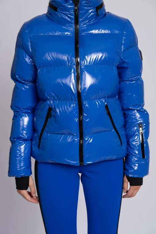 Ski jas met metallic look