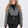 Ski jas met N-logo patroon en elastische riem