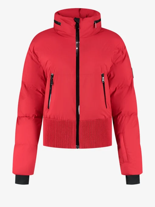 Ski jas met uitvouwbare capuchon en sneeuwvangers