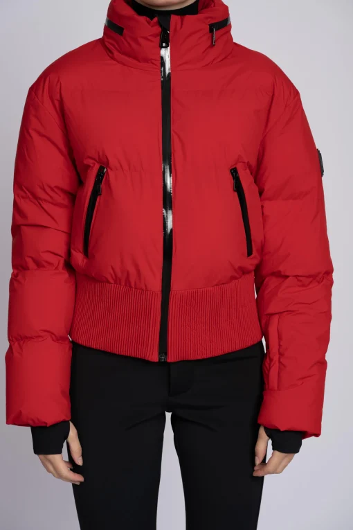 Ski jas met uitvouwbare capuchon en sneeuwvangers
