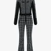 Ski jumpsuit met logo patroon en elastische riem