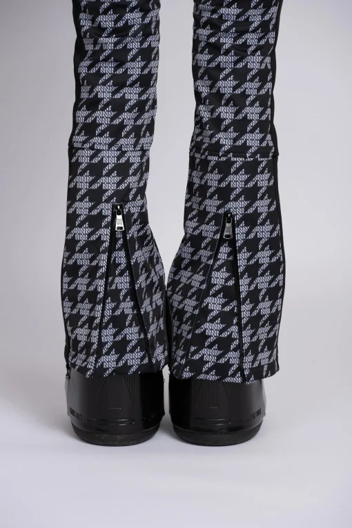 Ski jumpsuit met logo patroon en elastische riem