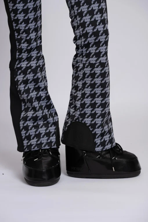 Ski jumpsuit met logo patroon en elastische riem