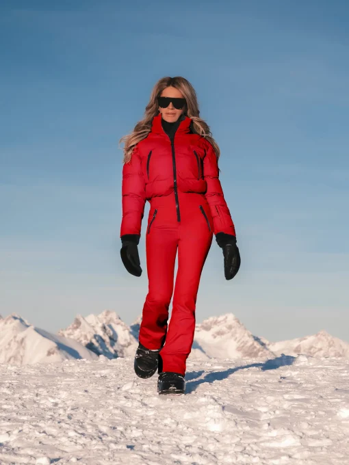 Ski jumpsuit met waterdichte bescherming en verstelbare details