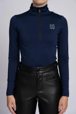 Ski pully met rits en Swarovski N-logo