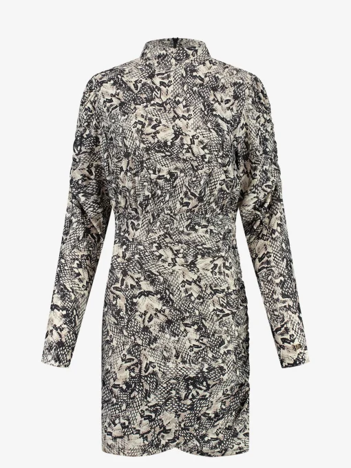 Strakke jurk met slangen print