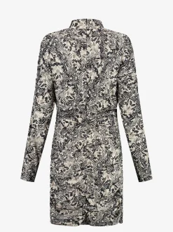 Strakke jurk met slangen print