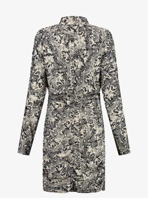Strakke jurk met slangen print