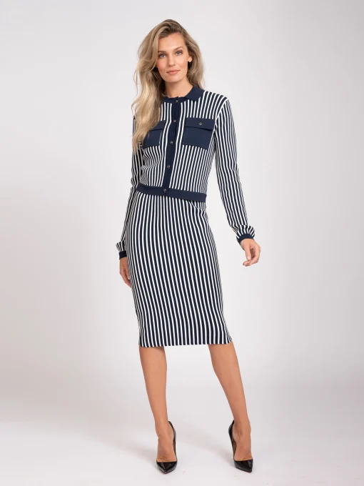 Strakke rok met strepen