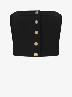 Strapless korte top
