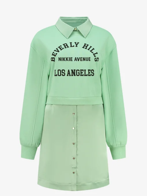 Sweater jurk met blouse