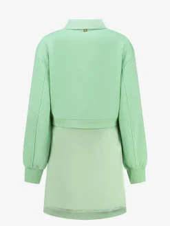Sweater jurk met blouse