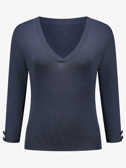 Top met driekwart mouwen