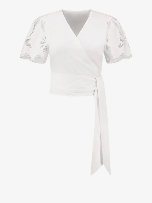 Top met embroidery