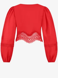 Top met embroidery