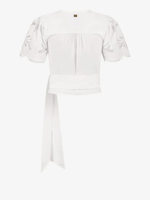 Top met embroidery