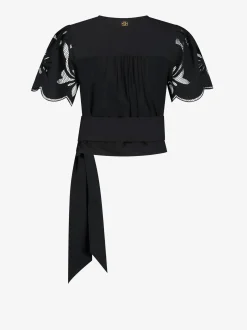 Top met embroidery